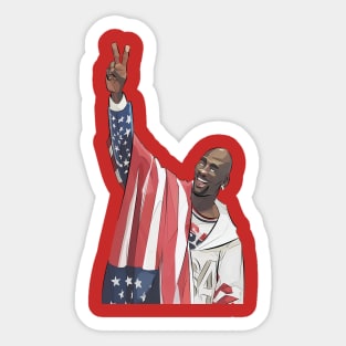 BASKETBALLART - MJ USA Sticker